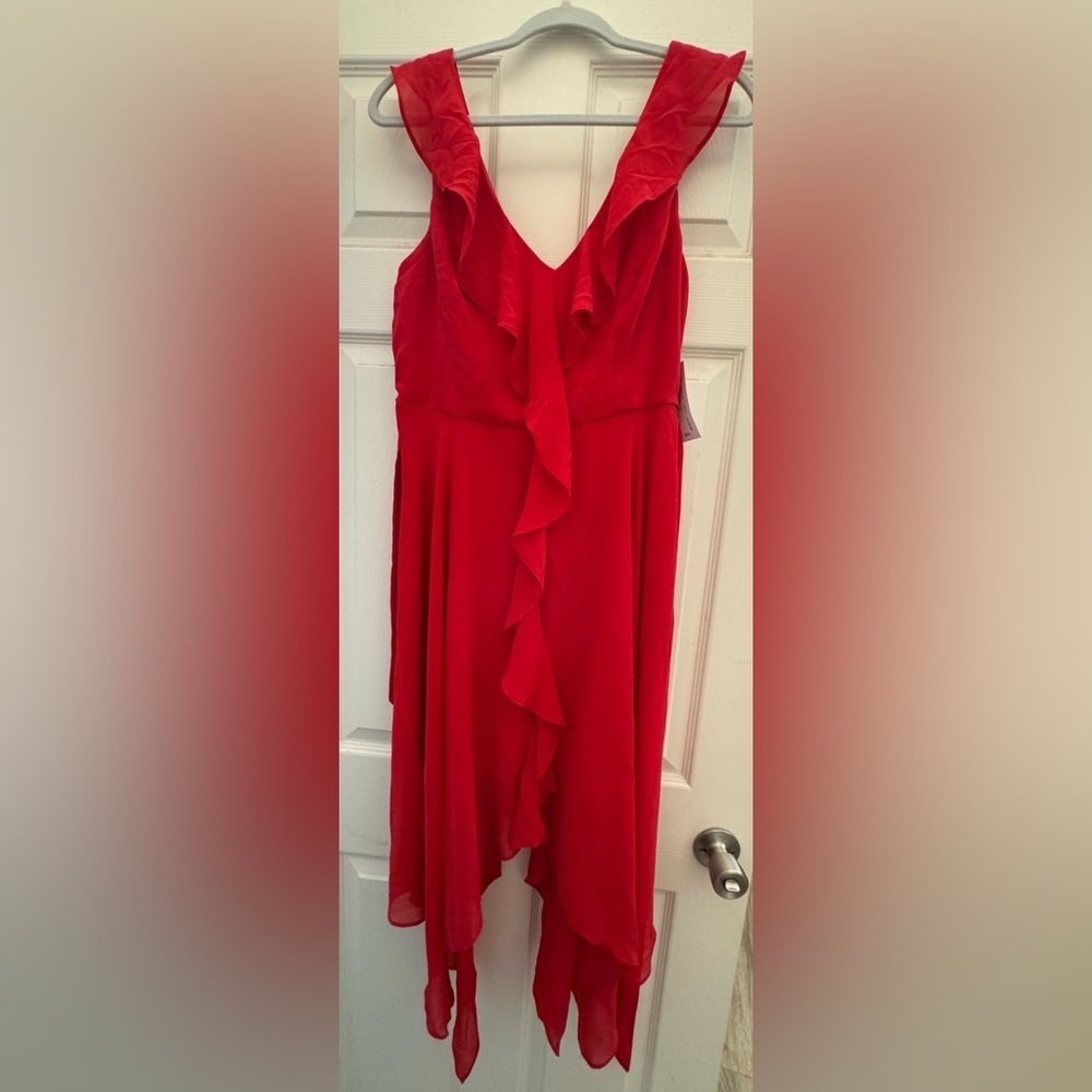 Elegant Red Sleeveless Dress